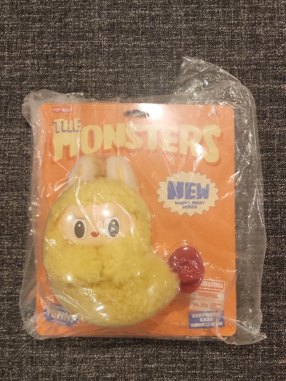 LABUBU The Monsters Yellow Plush Earphone Case